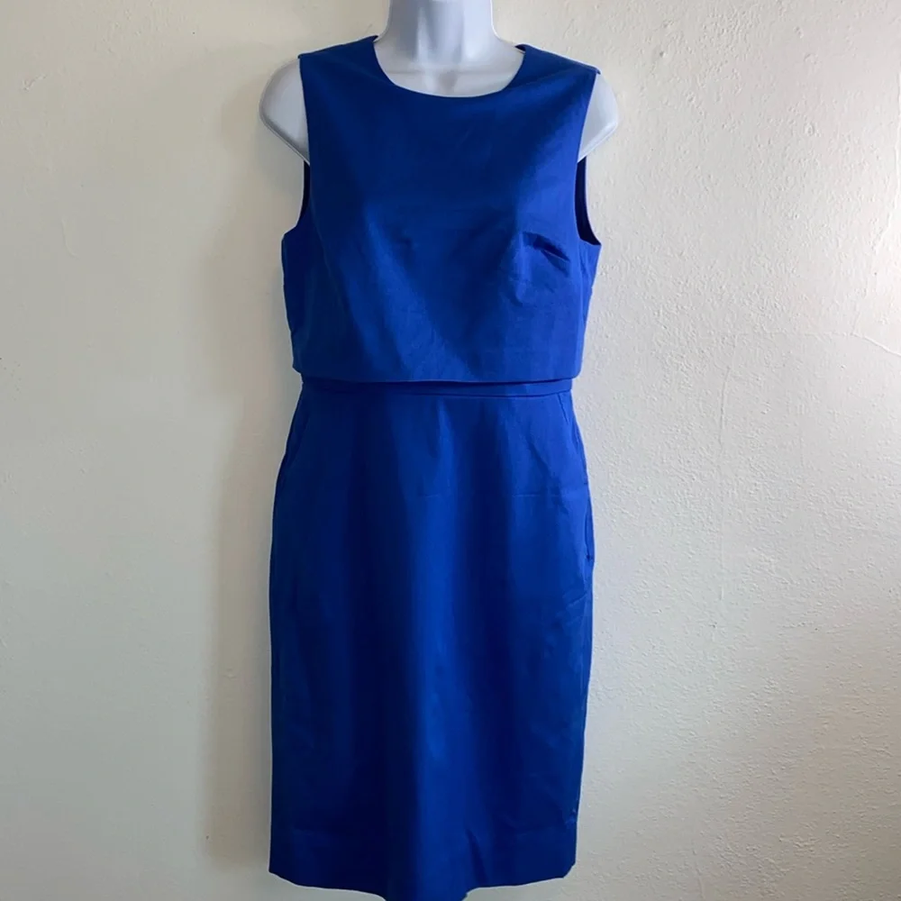 NWT J Crew Going Places Sleeveless Royal Blue Dress - Picture 1 of 11